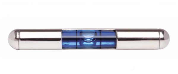 Spirit Level Blue Rhodium Tie Slide