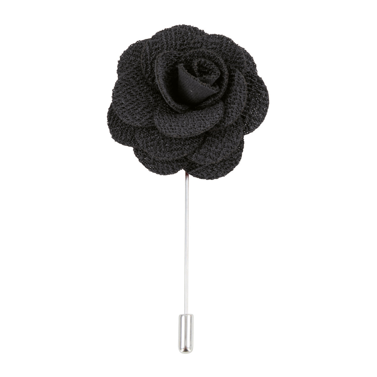 Black Flower Lapel Pin