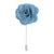 Teal Blue Flower Lapel Pin