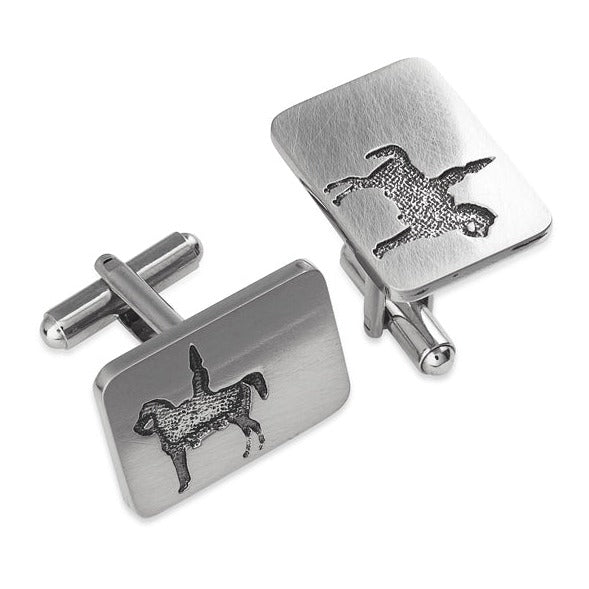 Duke Of Wellington Silhouette Pewter Cufflinks